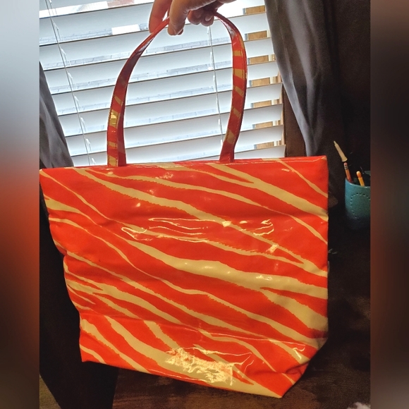 Orange zebra tote - Picture 2 of 4